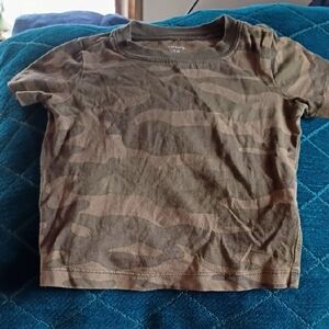 Carter's Green and Brown Camo Short Sleeve Tee